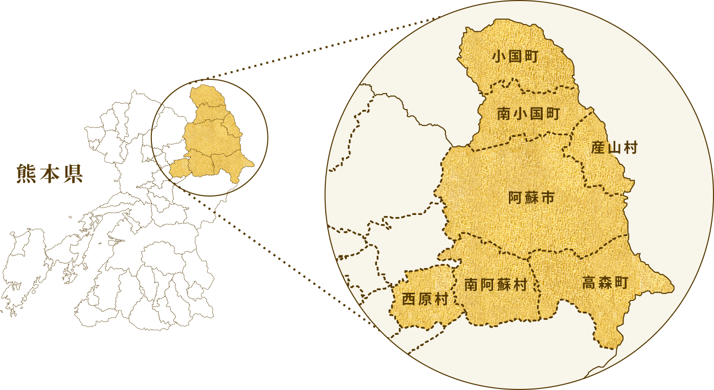 阿蘇の7市町村マップ