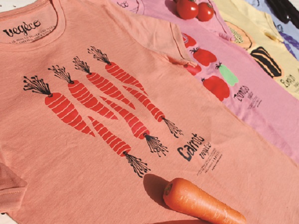野菜の色を染料に 「着る野菜Tシャツ」で無駄なく、おしゃれに！