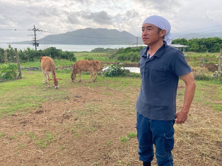 暑い石垣島で放牧酪農を行う　田中さんプロフ