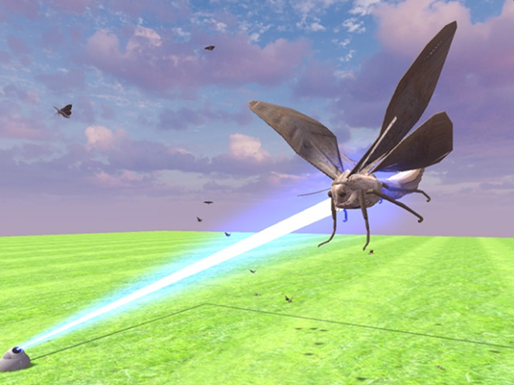 害虫をレーザー光で狙い撃ち?!　飛翔するハスモンヨトウ迎撃システム