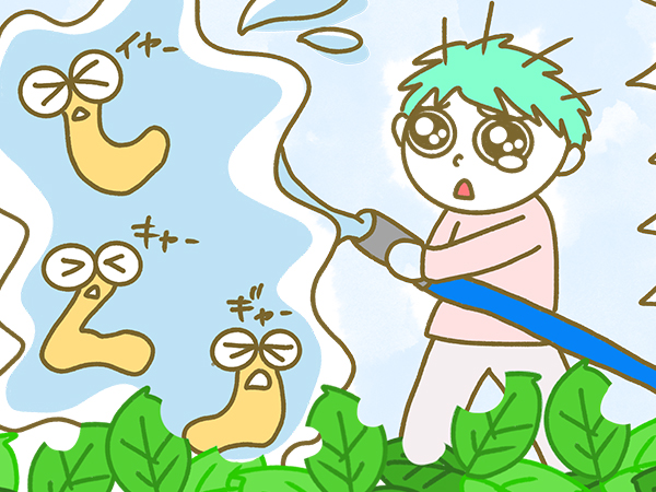 漫画「宮崎に移住した農家の嫁日記」【第234話】芋虫を甘く見た結果