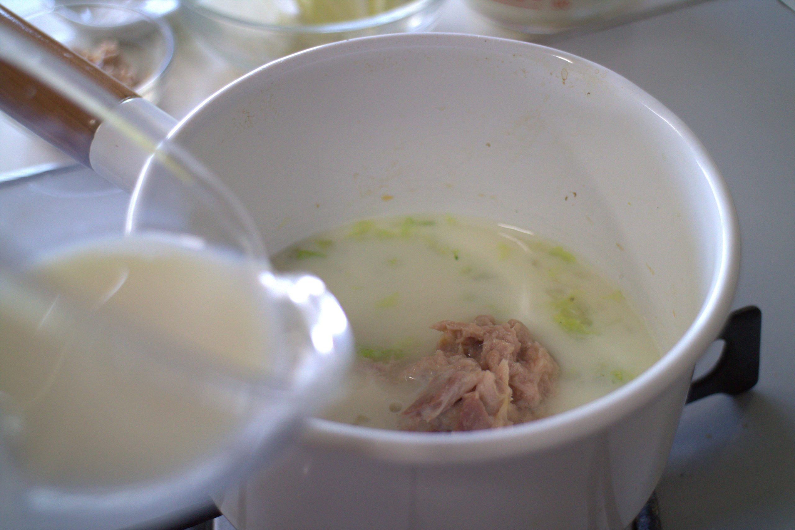白菜とツナの豆乳シチュー作り方