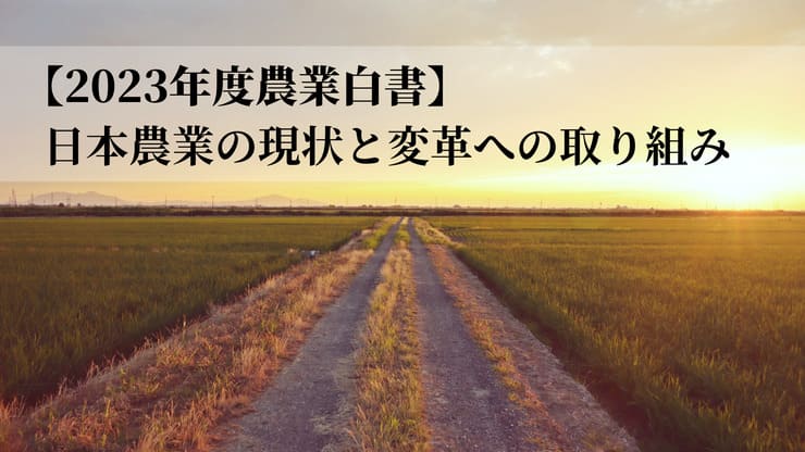 【2023年度農業白書】日本農業の現状と変革への取り組み総まとめ