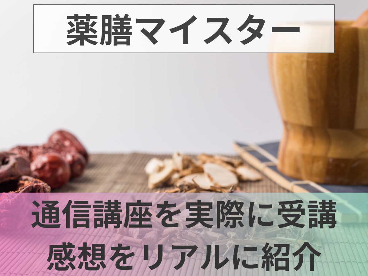 薬膳マイスターの通信講座を受講！実際に体験した内容をリアルに紹介