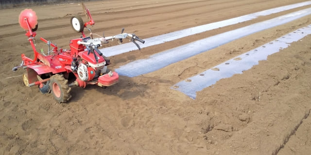 マルチ張り機を使って張る