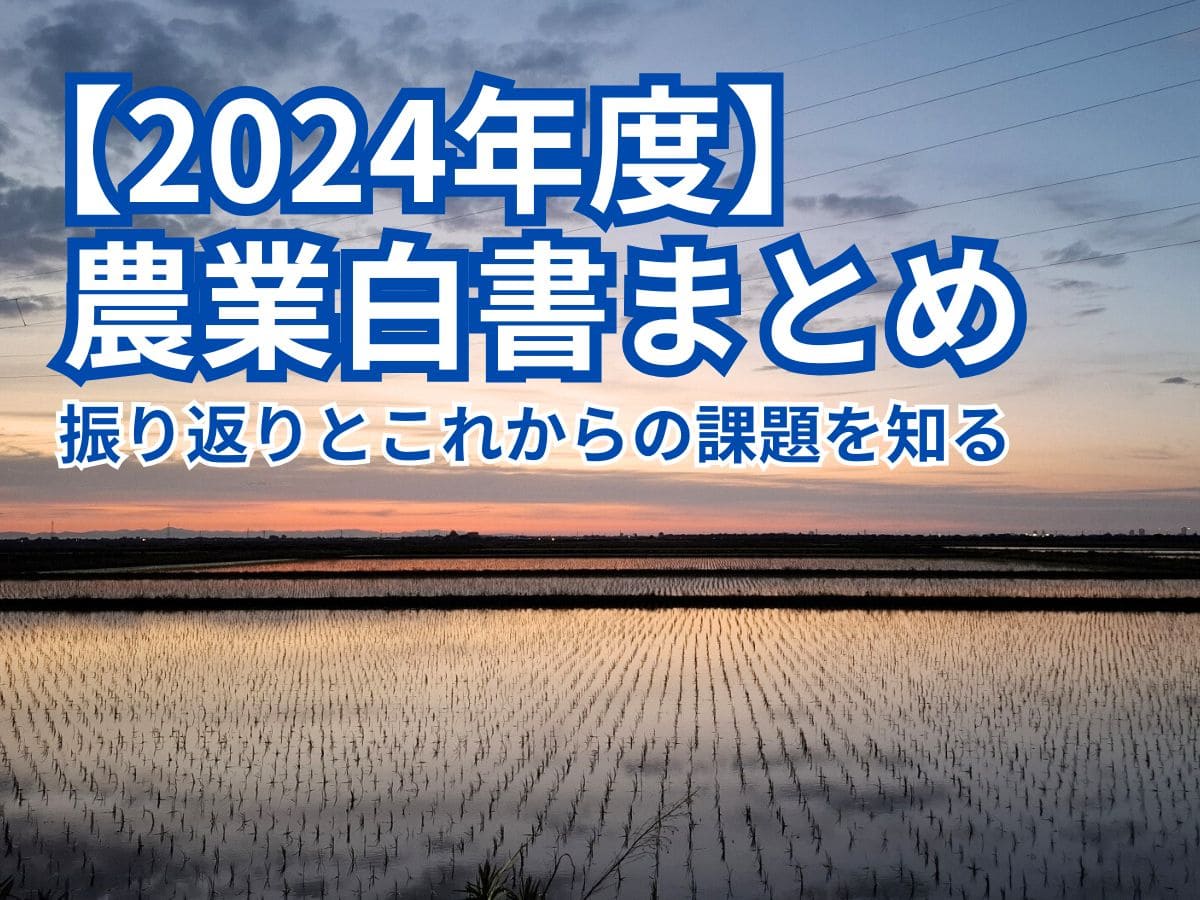 【2024年度農業白書】米や資材の高騰、人手不足──山積みの課題と対策を読み解く