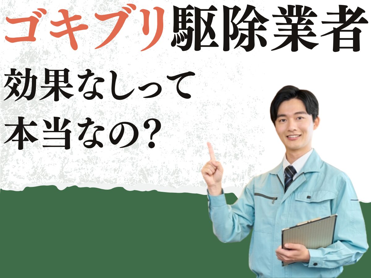 ゴキブリ駆除業者は効果なし？　失敗しないゴキブリ駆除業者の選び方など解説
