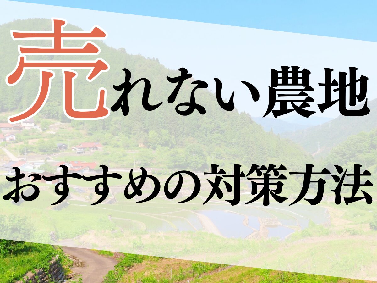 売れない農地を売却！おすすめの対策方法4選を紹介
