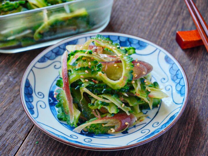 ゴーヤーとみょうがのさっぱり甘酢かつおナムル〜苦みを楽しむ大人の副菜〜【管理栄養士レシピ】